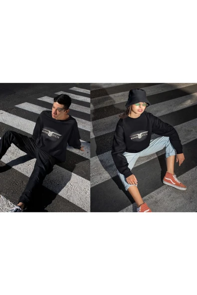 playbackmoda Akiki Tasarım - Rammstein, Siyah Sweatshirt, - Resim 2