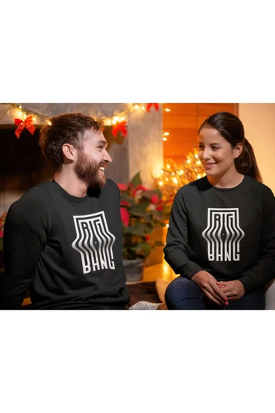 playbackmoda Akiki Tasarım Dual Yazı - Bıg-bang Büyük Patlama Sweatshirt - Resim 2