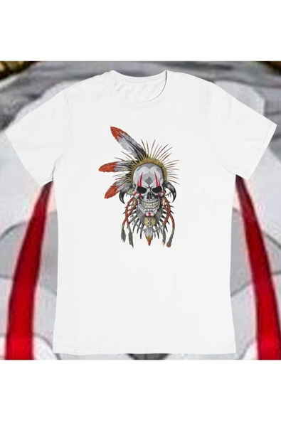 playbackmoda Owersize Kurukafa Ilüstrsyon Çizim Tasarım Baskılı Tişört ürün görseli