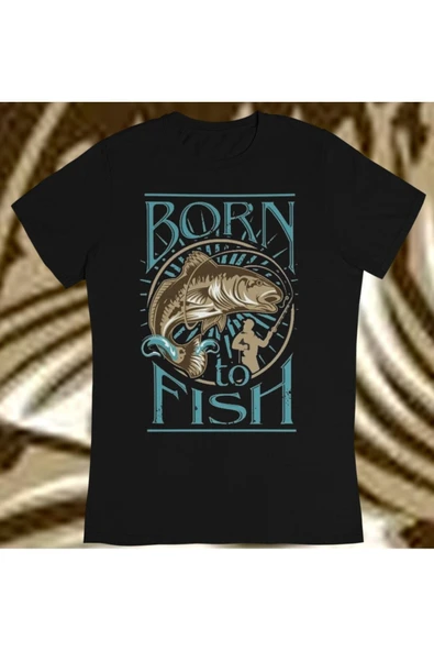 playbackmoda Owersize Balıkçılık Deniz Tasarım Baskılı Tişört - Resim 2