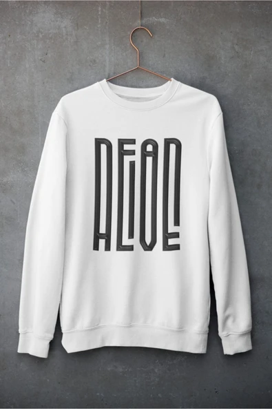 playbackmoda Akiki Tasarım Dual Yazı   Dead alıve Sweatshirt ürün görseli