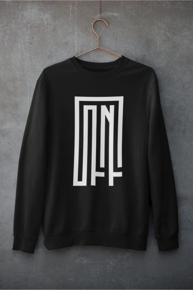 playbackmoda Akiki Tasarım Dual Yazı - On-off 2 Sweatshirt