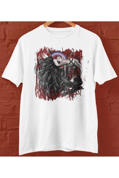 playbackmoda Owersize Kadın Ilüstrsyon Çizim Tasarım Baskılı Tişört - Resim 2