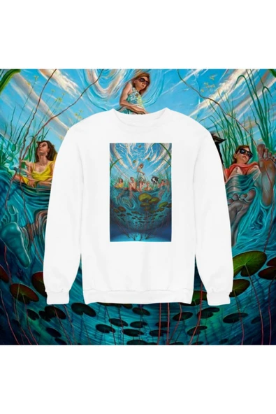 playbackmoda Akiki Tasarım Harika Yaz Göl Kenarı Ilüstrayon Sweatshirt