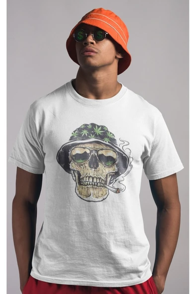 playbackmoda Owersize Kurukafa Ilüstrsyon Çizim Tasarım Baskılı Tişört ürün görseli