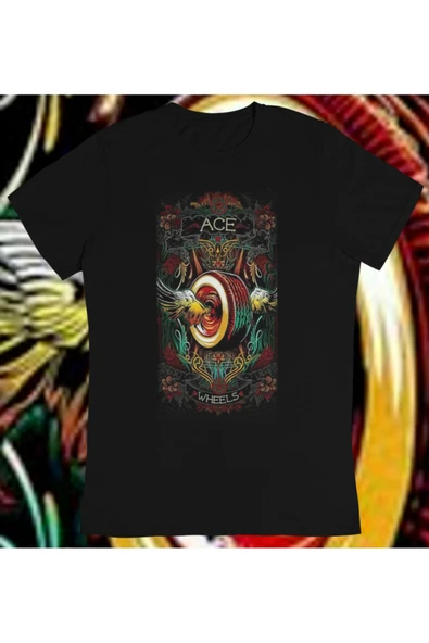 playbackmoda Owersize Vintage Kanatlı Tekerlek Tasarım Baskılı Tişört ürün görseli