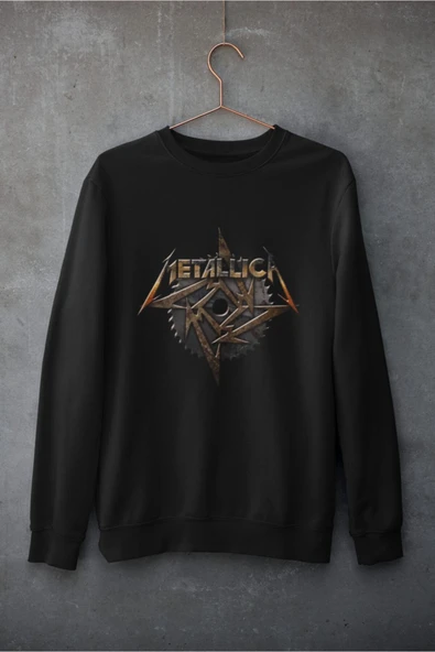 playbackmoda Metallica Logosu Ve Metallica Yıldızı, Siyah Sweatshirt, Ak10193 ürün görseli