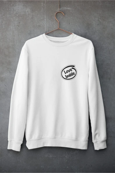 playbackmoda Akiki Tasarım - Love Inside Beyaz Sweatshirt Ak10186