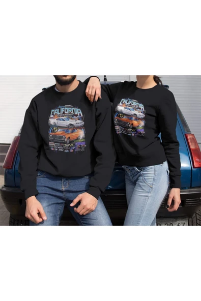 playbackmoda California Araba Şovu Sweatshirt Ak10109 - Resim 2