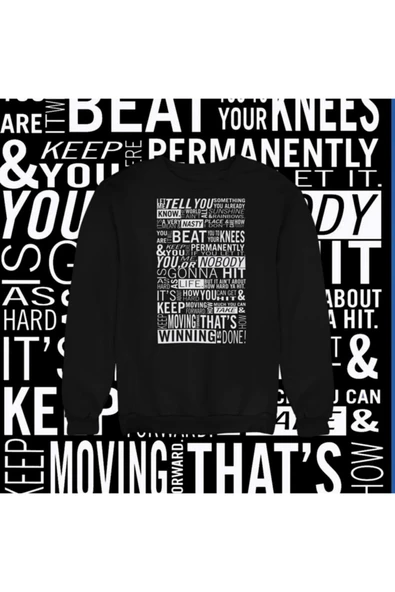 playbackmoda Akiki Tasarım Sportif Motivasyon - Kazanmanın Sırrı 2 Sweatshirt