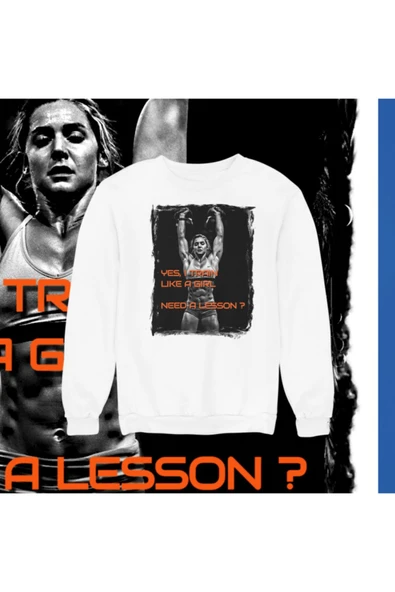 playbackmoda Akiki Tasarım Evet Bir Kız Gibi Çalışıyorum Ders Ister Misin Orjinal 4 Sweatshirt