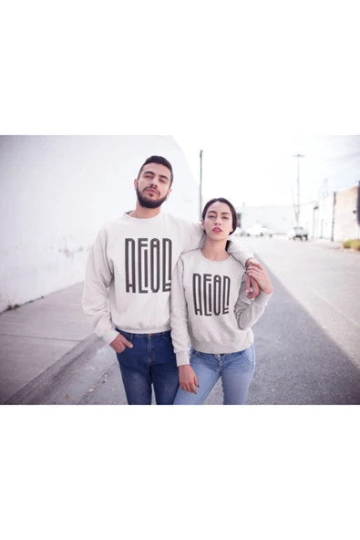 playbackmoda Akiki Tasarım Dual Yazı   Dead alıve Sweatshirt - Resim 2