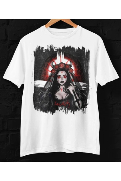 playbackmoda Owersize Kadın Ilüstrsyon Çizim Tasarım Baskılı Tişört ürün görseli