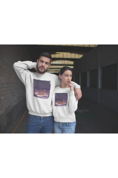playbackmoda Akiki Tasarım Aşk Varsa Yuvamız Her Yerde Sweatshirt - 2