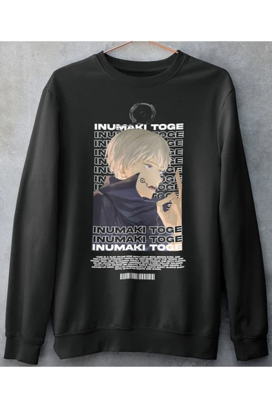 playbackmoda Akiki Tasarım, Inumaki Toge, Anime - Manga, Siyah Sweatshirt, M Beden ürün görseli