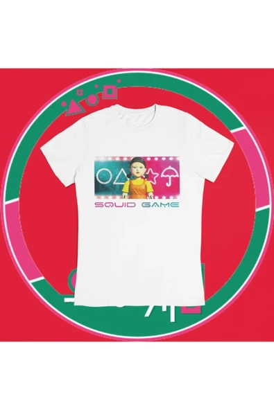 playbackmoda Owersize Squid Game Tasarım Baskılı Tişört ürün görseli