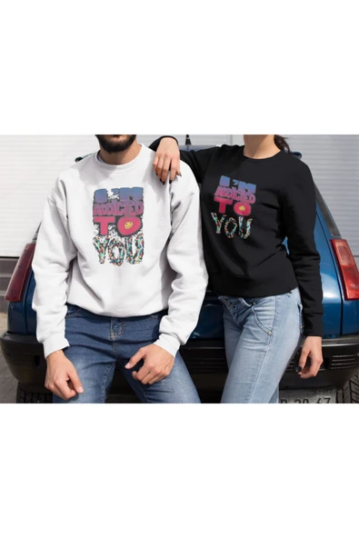 playbackmoda Akiki Tasarım Sana Bağımlıyım - I'm Addicted To You Sweatshirt - 2