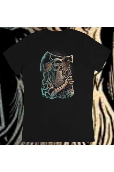 playbackmoda Owersize Kurukafa Ilüstrsyon Çizim Tasarım Baskılı Tişört ürün görseli