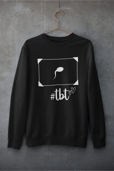 playbackmoda Akiki Tasarım - En Eski Fotoğrafım #tbt Siyah Sweatshirt Ak10200