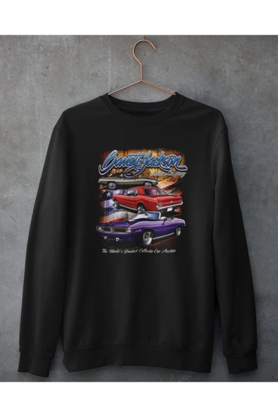 playbackmoda Akiki Tasarım - Klasik Amerikan Arabaları Şov ,siyah Sweatshirt Ak10111 ürün görseli