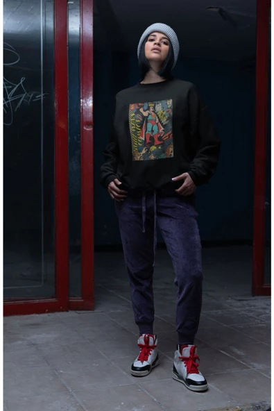 playbackmoda Akiki Tasarım Queen Bohemian Rhapsody Vintage Ilüstrasyon Sweatshirt - Resim 3