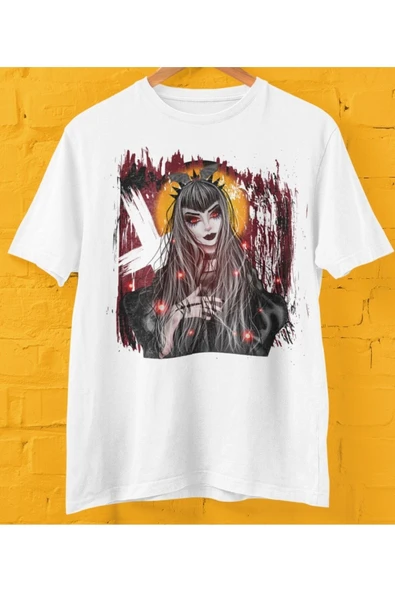playbackmoda Owersize Kadın Ilüstrsyon Çizim Tasarım Baskılı Tişört ürün görseli