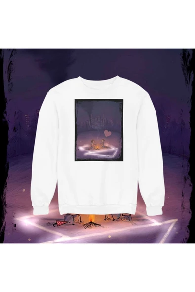 playbackmoda Akiki Tasarım Aşk Varsa Yuvamız Her Yerde Sweatshirt ürün görseli