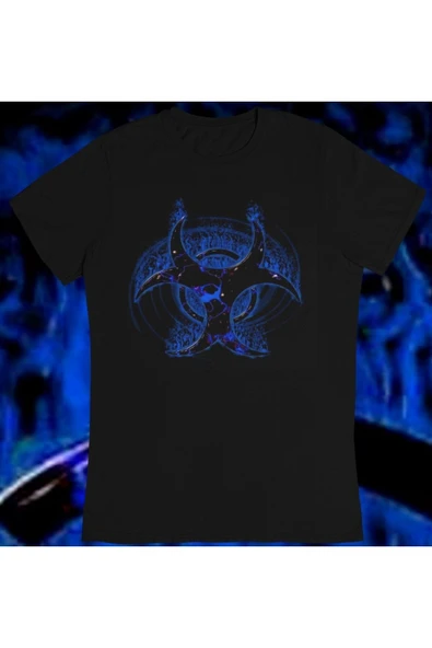 playbackmoda Owersize Radyoaktif Sembol Tasarım Baskılı Tişört ürün görseli