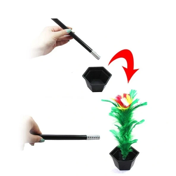 Nessiworld Çiçek Çıkaran Sihirli Çubuk Sihirli Çiçek Sihirbazlık Oyunu - 4