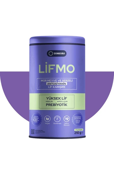 Sankara Lifmo Mor Meyve Ve Sebzeli Antosiyanin Lif Karışımı 210 gr
