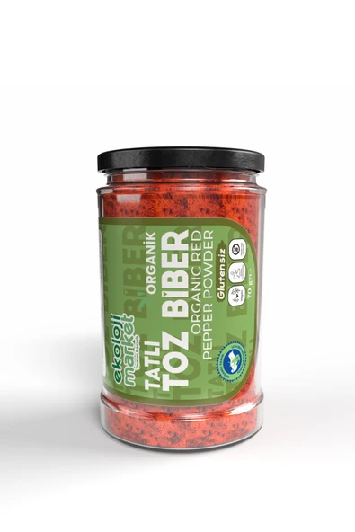 Ekoloji Market Organik Glutensiz Kavanoz Toz Biber- Tatlı 70 gr