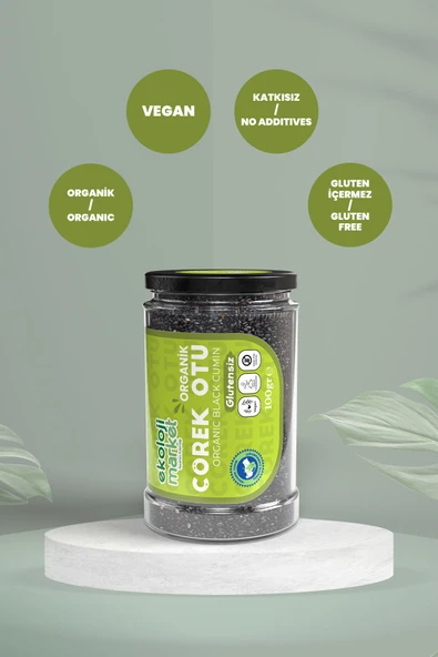 Ekoloji Market Organik Glutensiz Çörek Otu 100 Gr x2 / Organic Gluten-Free Black Cumin 100 Gr x2 - Resim 3