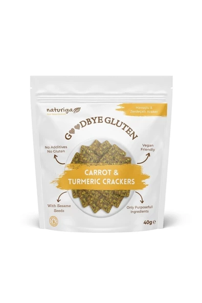 Naturiga Havuçlu Zerdeçallı Kraker 40 Gr - AROMASIZ