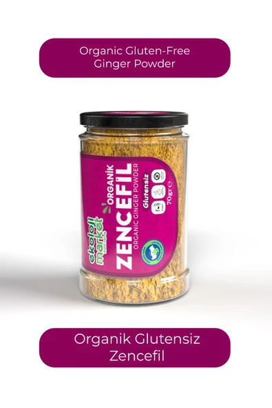 Ekoloji Market Organik Glutensiz Zencefil 70 gr / Organic Gluten-free Ginger 70 gr