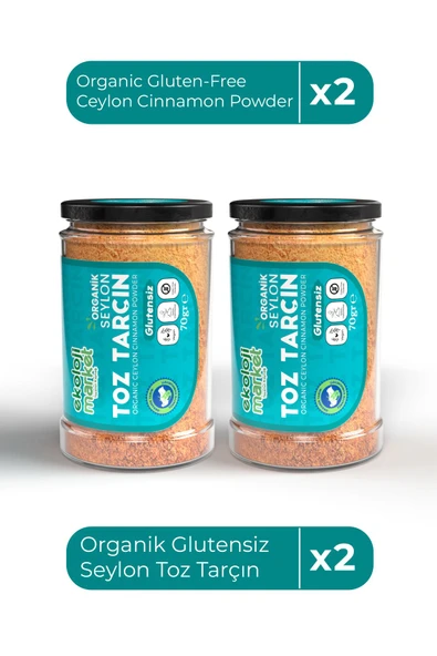 Ekoloji Market Organik Glutensiz Seylon Toz Tarçın 70 Gr x2 / Organic Gluten-Free Ceylon Cinnamon Powder 70 Gr x2