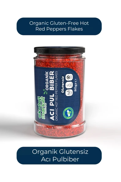 Ekoloji Market Organik Glütensiz Acı Pul Biber 80 gr