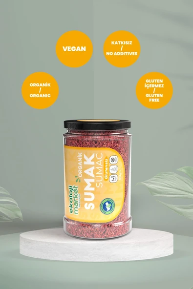 Ekoloji Market Organik Glutensiz Sumak 90 Gr / Organic Gluten-Free Sumac 90 Gr - 3