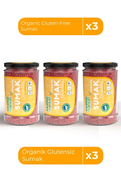 Ekoloji Market Organik Glutensiz Sumak 90 Gr x3