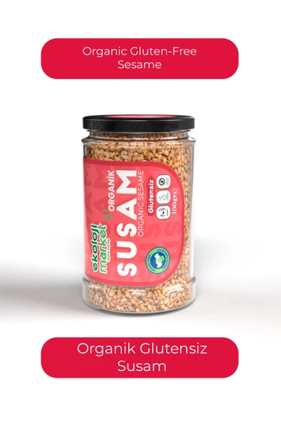 Ekoloji Market Organik Glutensiz Susam 100 gr / Organic Gluten-free Sesame 100 gr