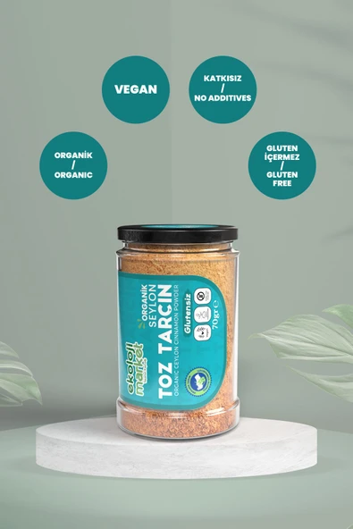 Ekoloji Market Organik Glutensiz Seylon Toz Tarçın 70 gr / Organic Gluten-free Ceylon Cinnamon Powder 70 gr - 3