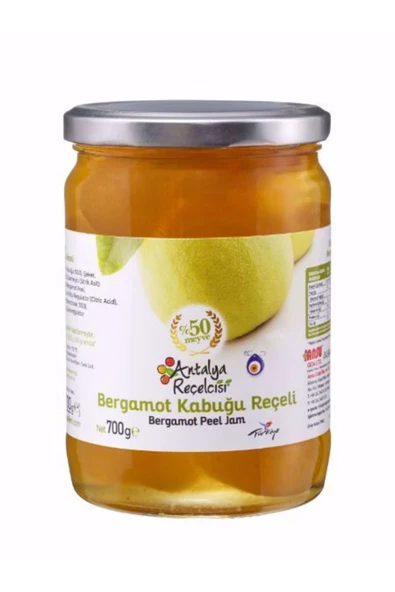 Antalya Reçelcisi Bergamot Kabuğu Reçeli 700g Klasik Seri