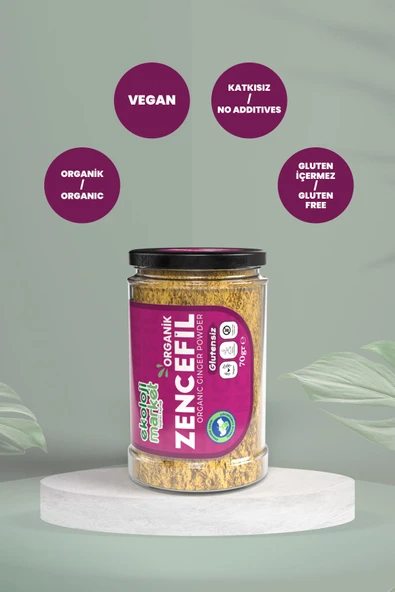 Ekoloji Market Organik Glutensiz Zencefil 70 gr / Organic Gluten-free Ginger 70 gr - Resim 3