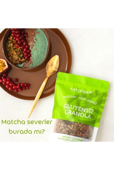Naturiga Glutensiz Matcha Ve Goji Granola 250gr - 3