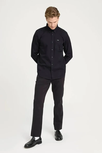 Wrangler Regular Fit Normal Kesim %100 Pamuk Siyah Gömlek - 3