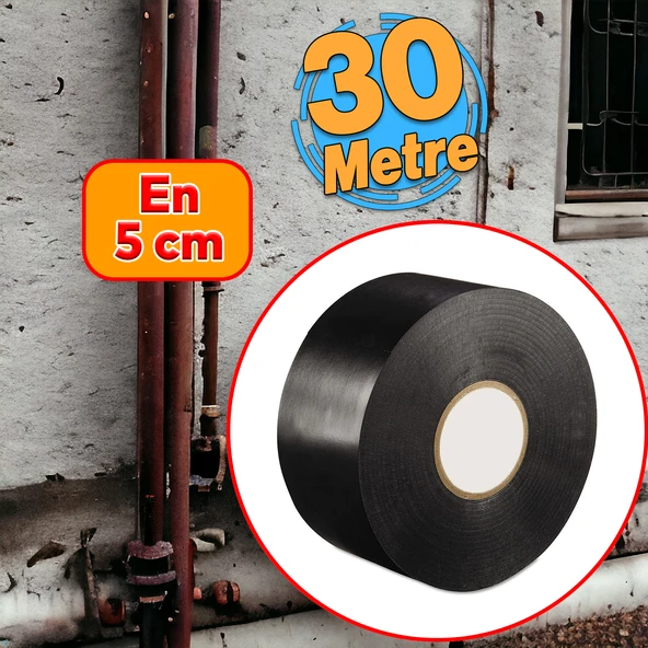 Anti Korozyon Bandı Metal Boru Pas Önleme İzolasyon Sarma Bant 50 mm x 30 Metre 1 Adet - 4