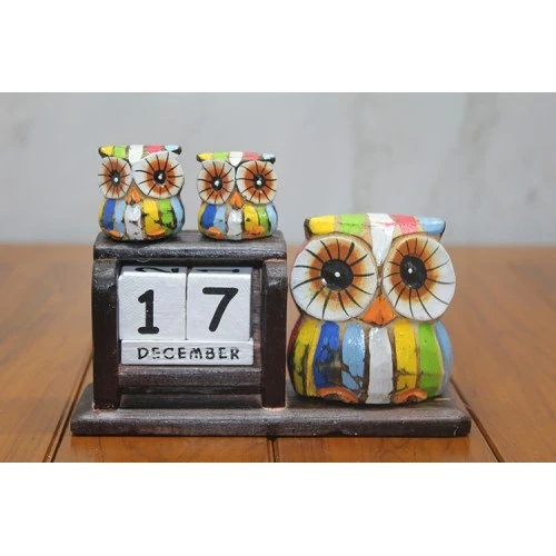 Ahşap Baykuş Takvim Model 2 ürün görseli