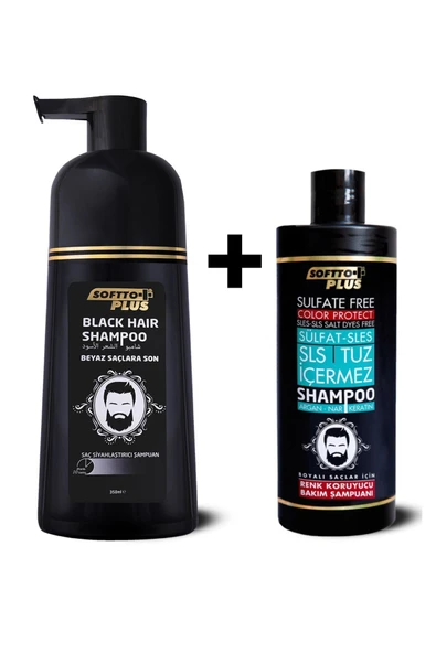BLACK HAIR SHAMPOO VE ÖZEL RENK KORUYUCU ŞAMPUAN PAKETİ ürün görseli