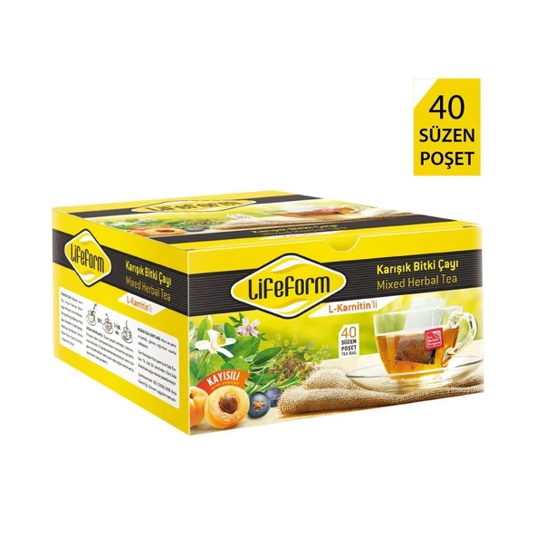 Life Form Kayısılı + L-Karnitin’li Karışık Bitki Çayı (80 g)