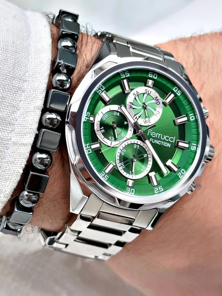 Ferrucci Function Fonksiyonlu Erkek Kol Saati Bileklik Kombin - Resim 8