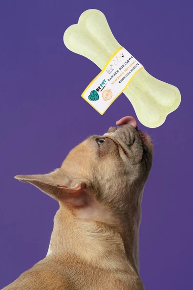 BYPET Naturel Sığır Derisi Köpek Pres Ödül Kemiği , - 4